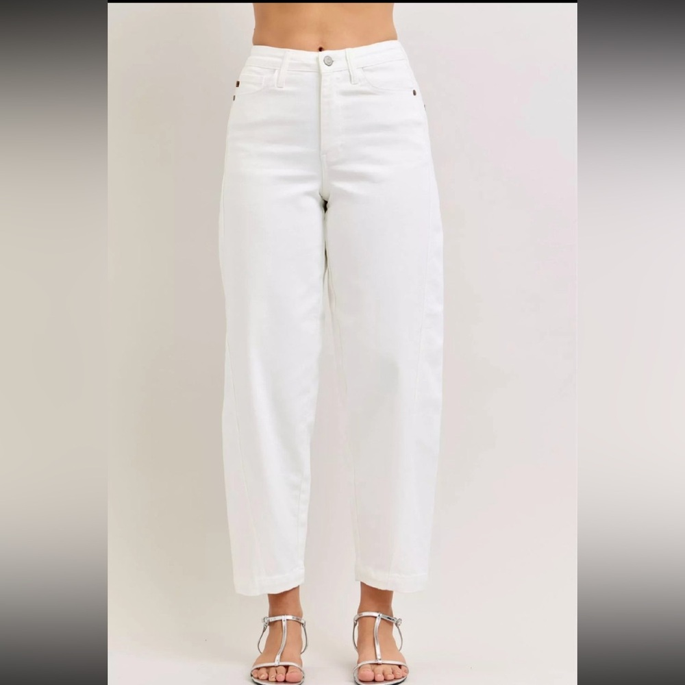 Judy Blue High-Waisted Rigid Magic Panel Barrel Jeans